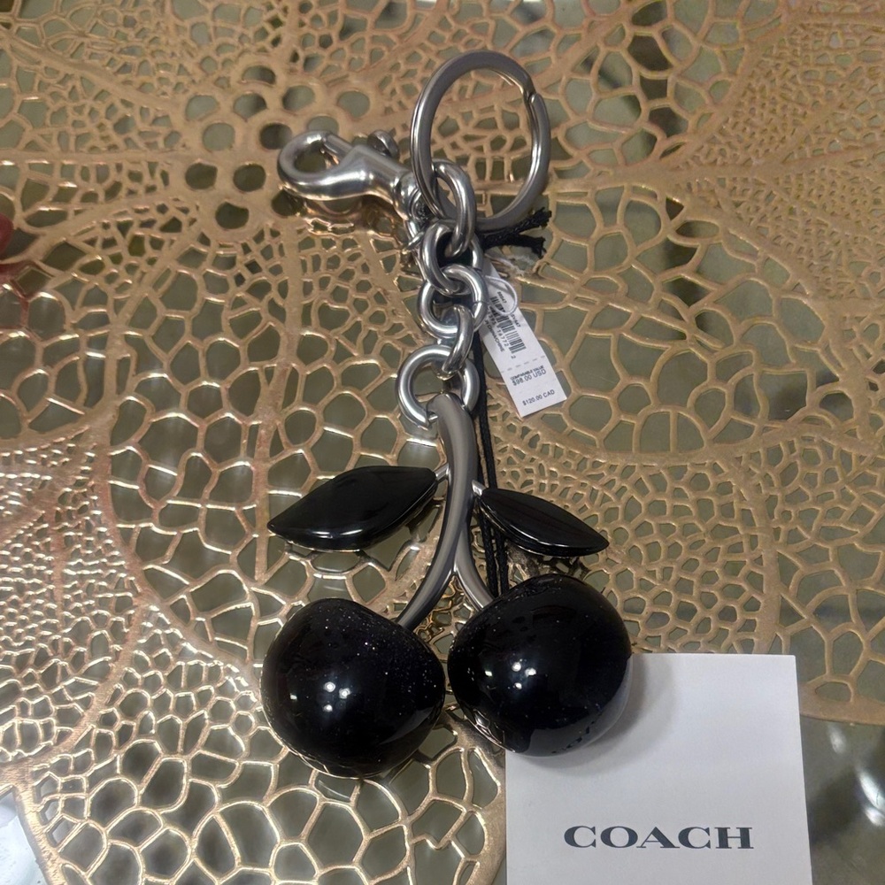 Coach Black Cherry Key Holder